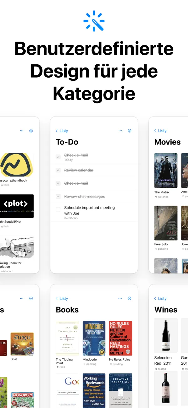 Listy App Screenshot 1